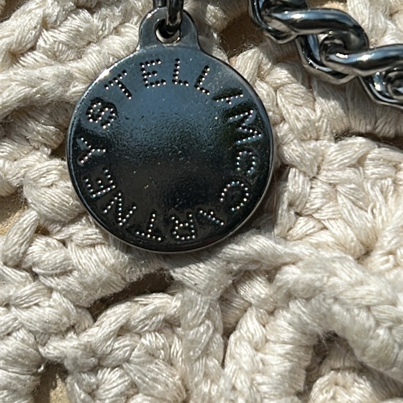 Stella McCartney Cream Crochet Shoulder Bag - Picture 2 of 7